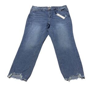 Nicole Miller New York Jeans Womens Size 18 SOHO High Rise Ankle Slim Denim NWT